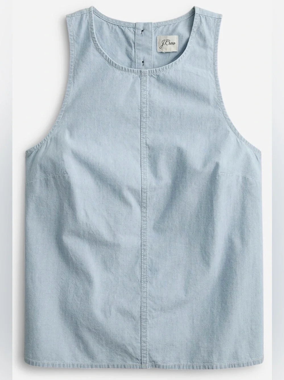 NWT J. Crew Button-back Chambray Tank Top, size XS